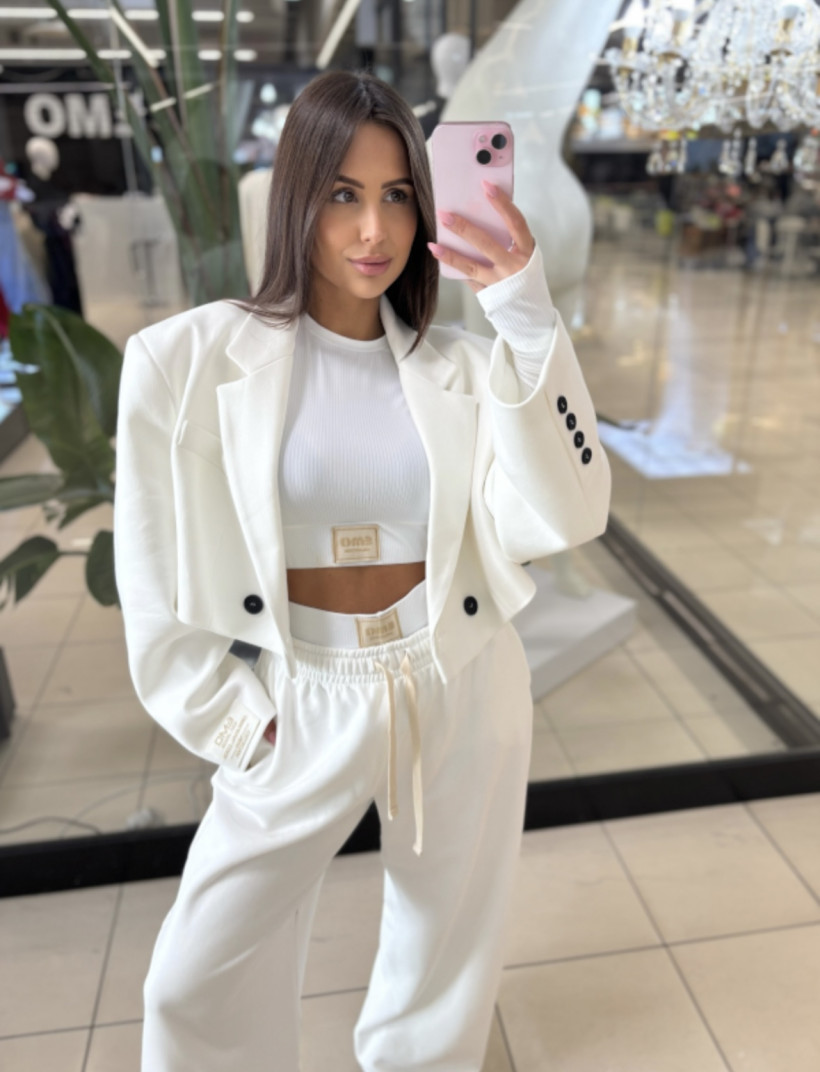 EM KOMPLET DRESOWY ELEGANCKI ŚMIETANA