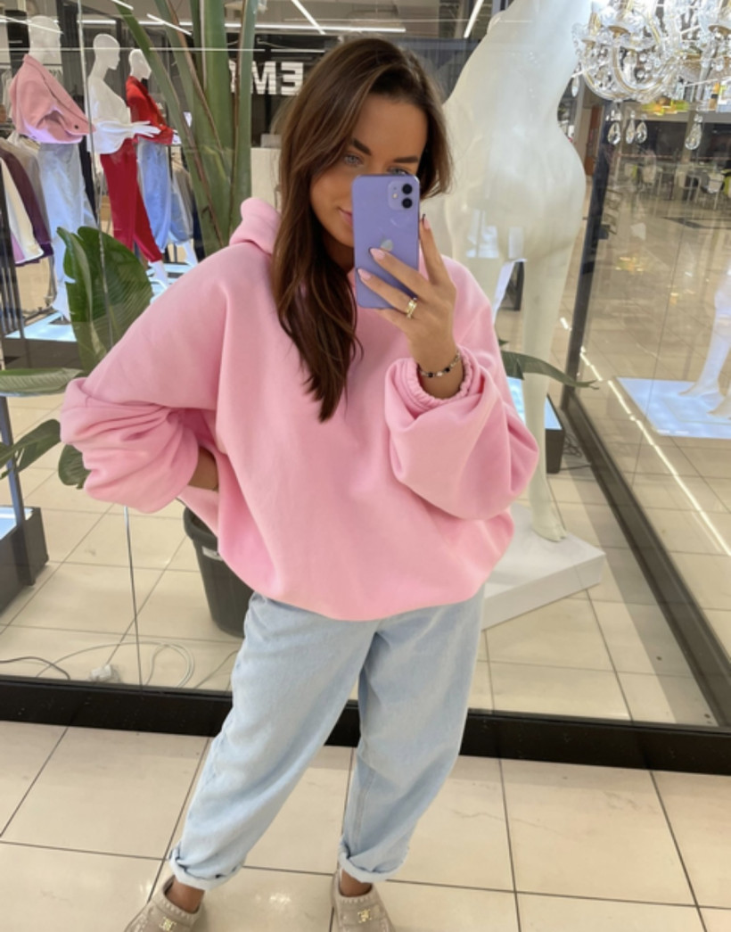 EM BLUZA RÓŻ DŁUGA ŚCIĄGACZ