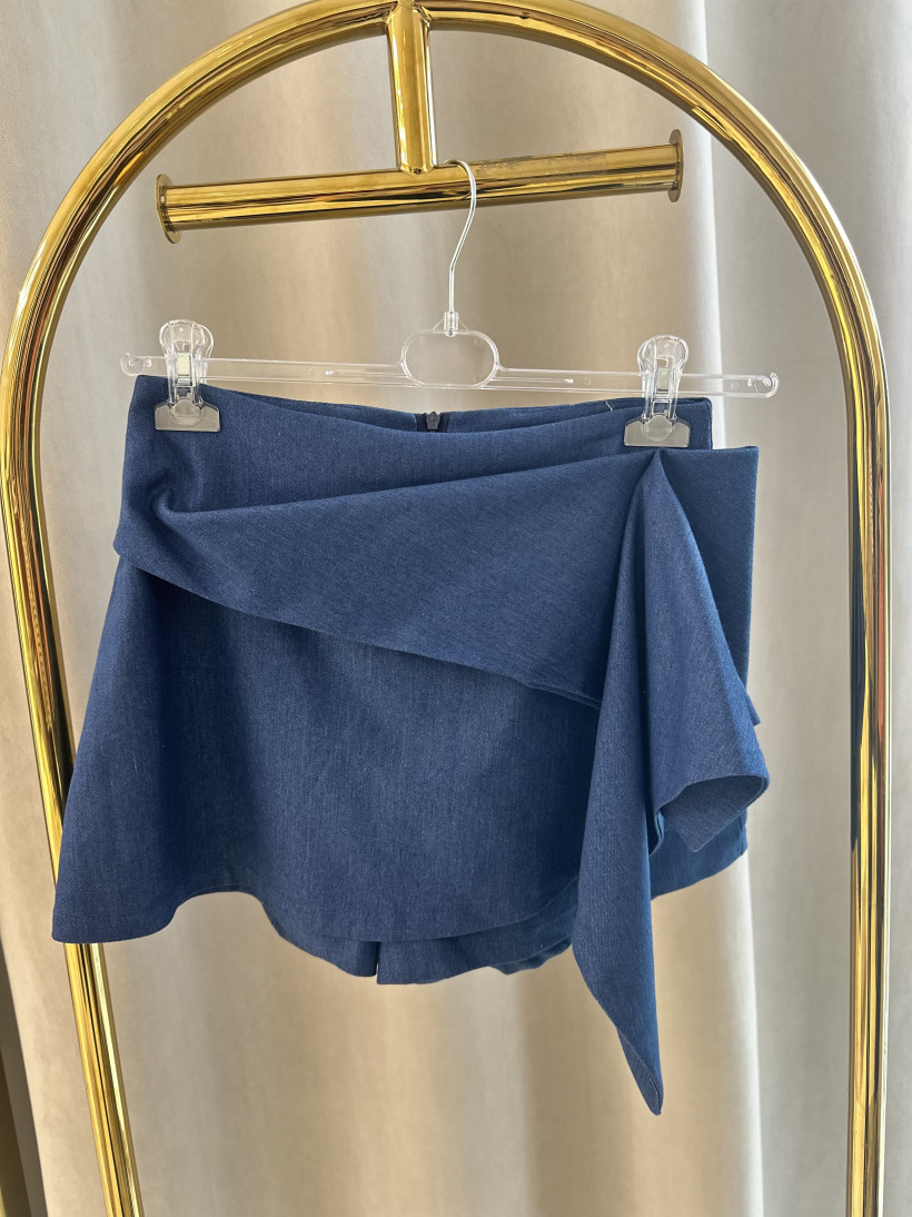 LA MILLA SPÓDNICO SPODENKI JEANS FALBANA MATERIAŁ