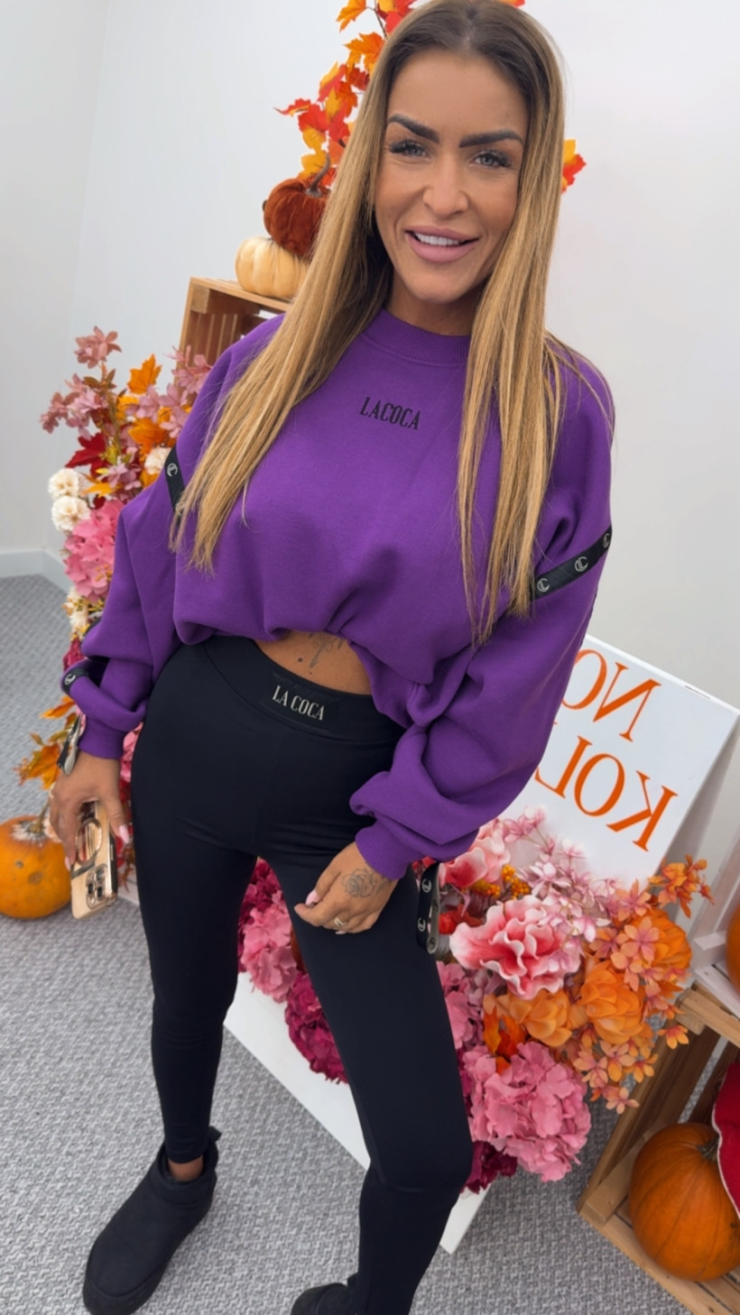 Bluza La Coca lampas fioletowa 