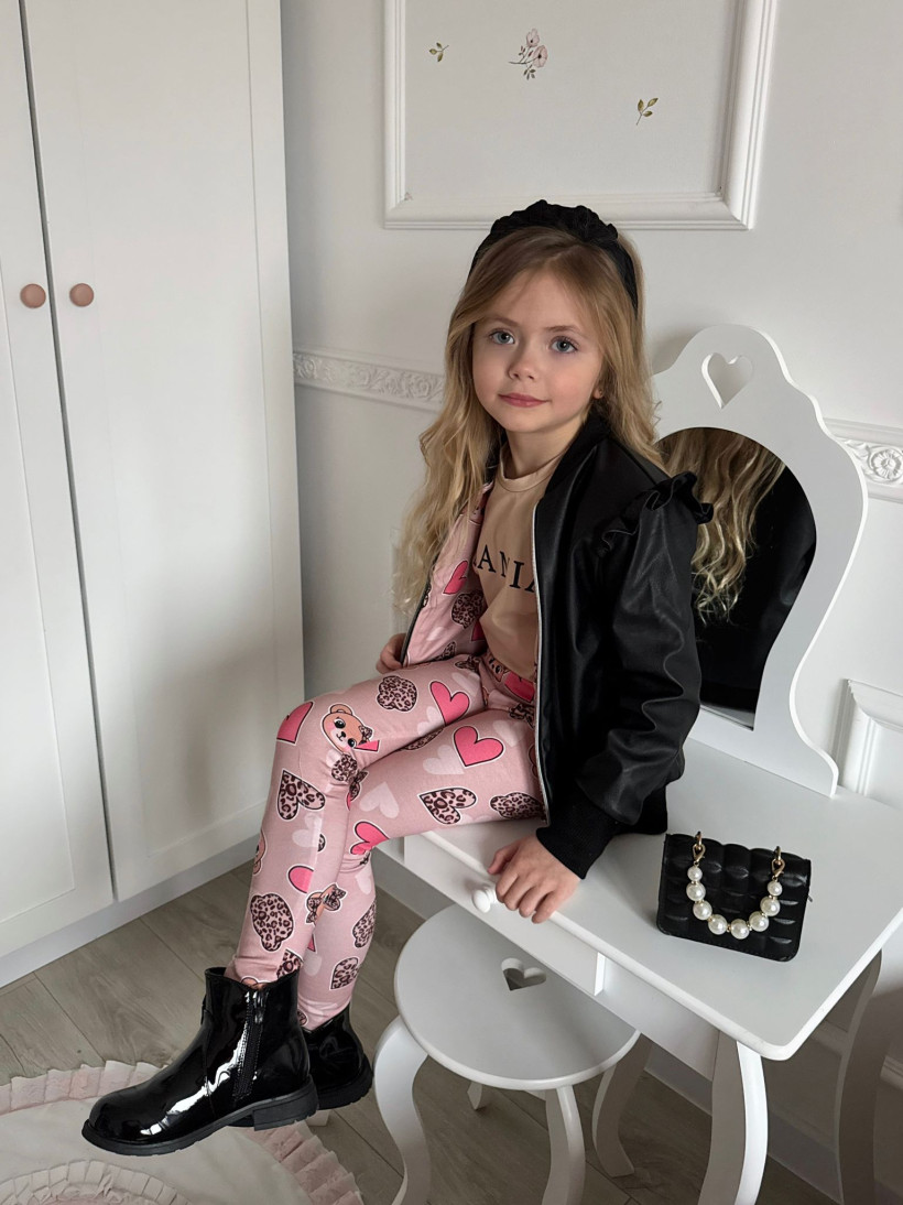 Leginsy misie i serduszka La mia