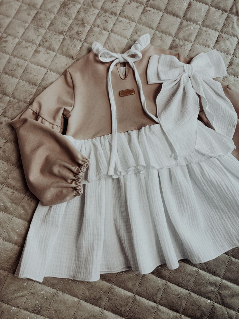 Tunika beż z muślinem classic Makba