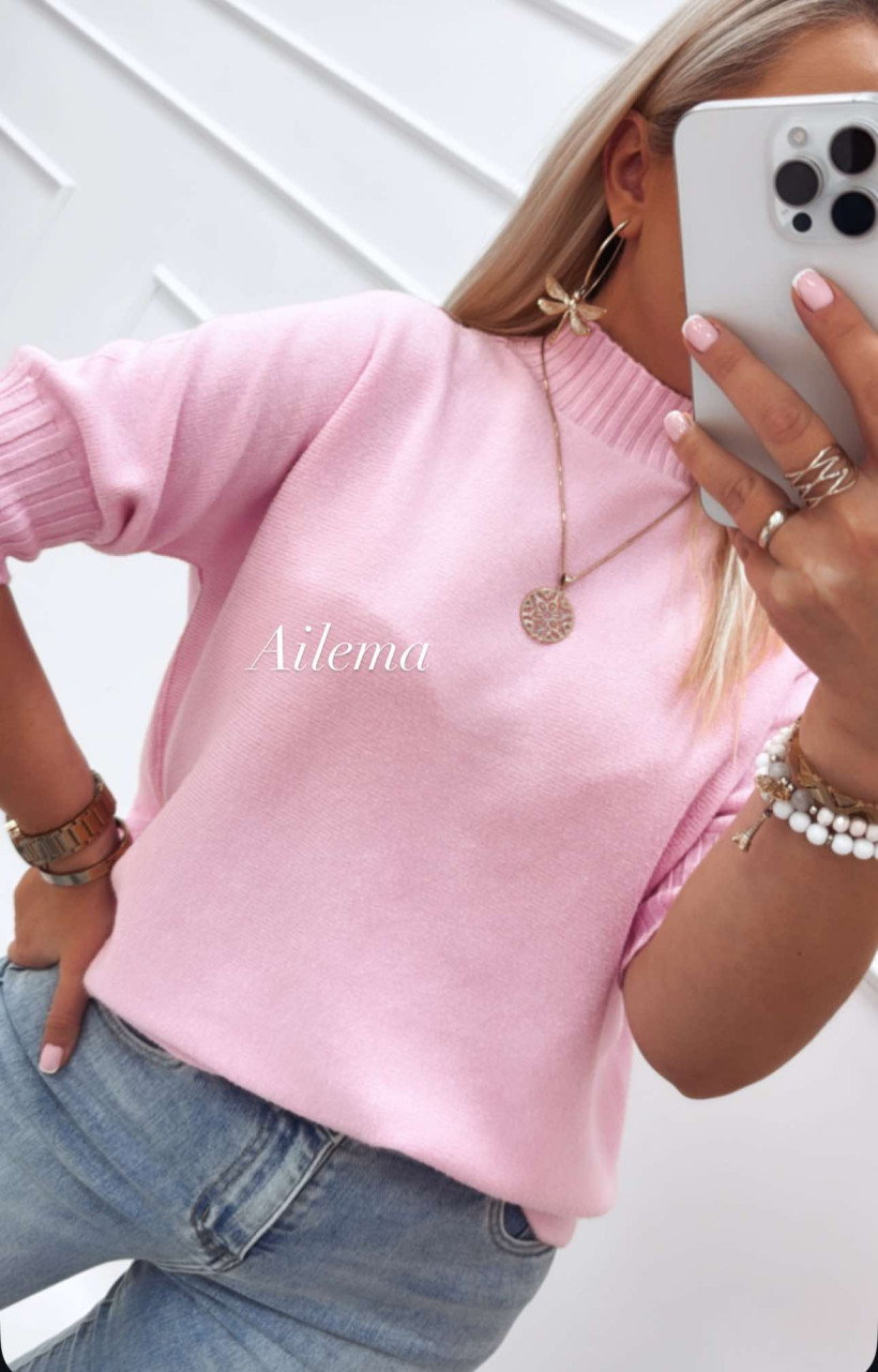 Sweter ab561 półgolf krótki rękaw
