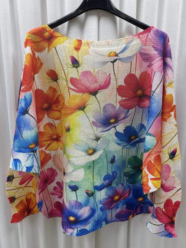 Niťák farebná lúka kvetov - lurex