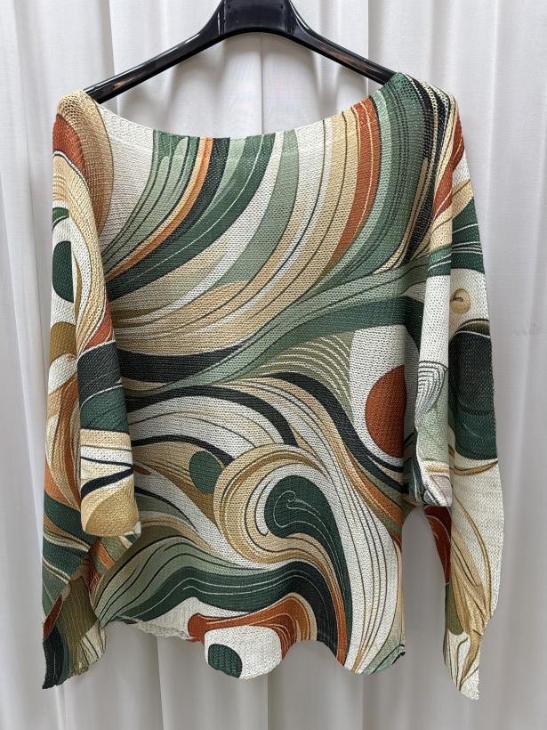 Niťák TVARY - oliva - lurex