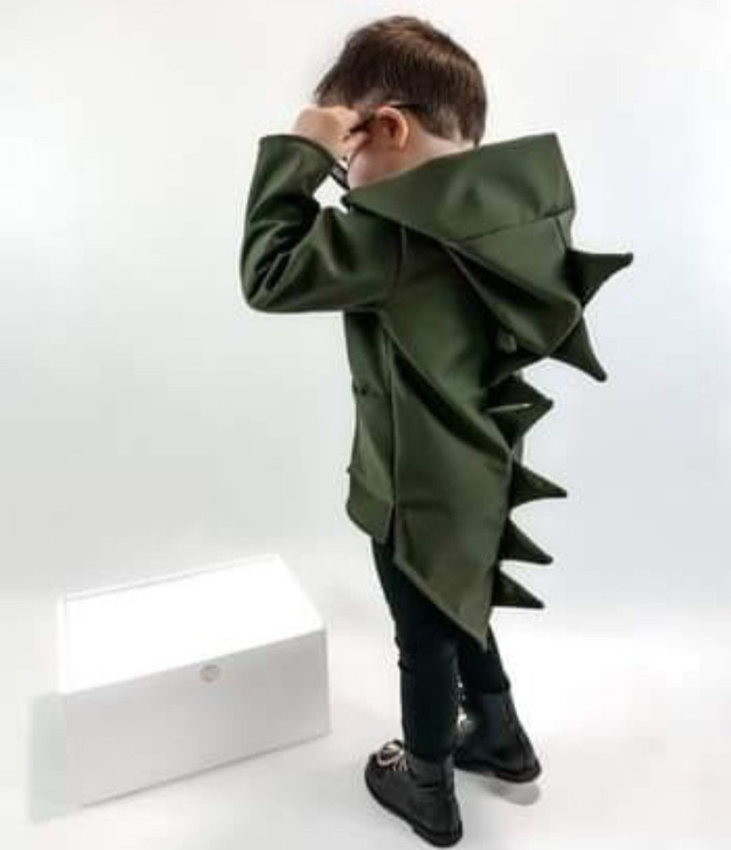 Kurtka Softshell chłopięca dragon kolce - oliwka