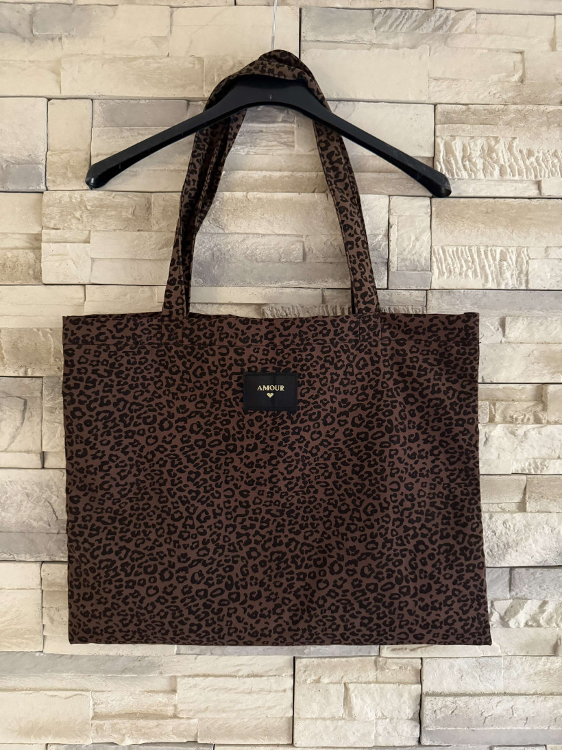 sac shopping leopard