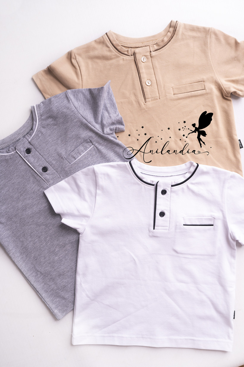 T-shirt sport elegant beż By Mimi