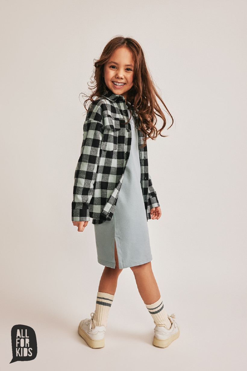 KOSZULA W KRATĘ MIĘTOWA AFK