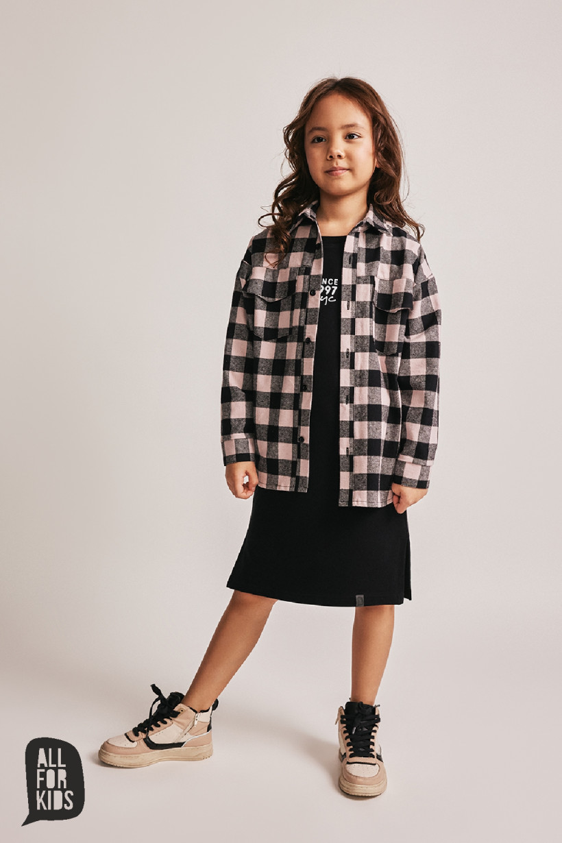 KOSZULA W KRATĘ RÓŻOWA AFK