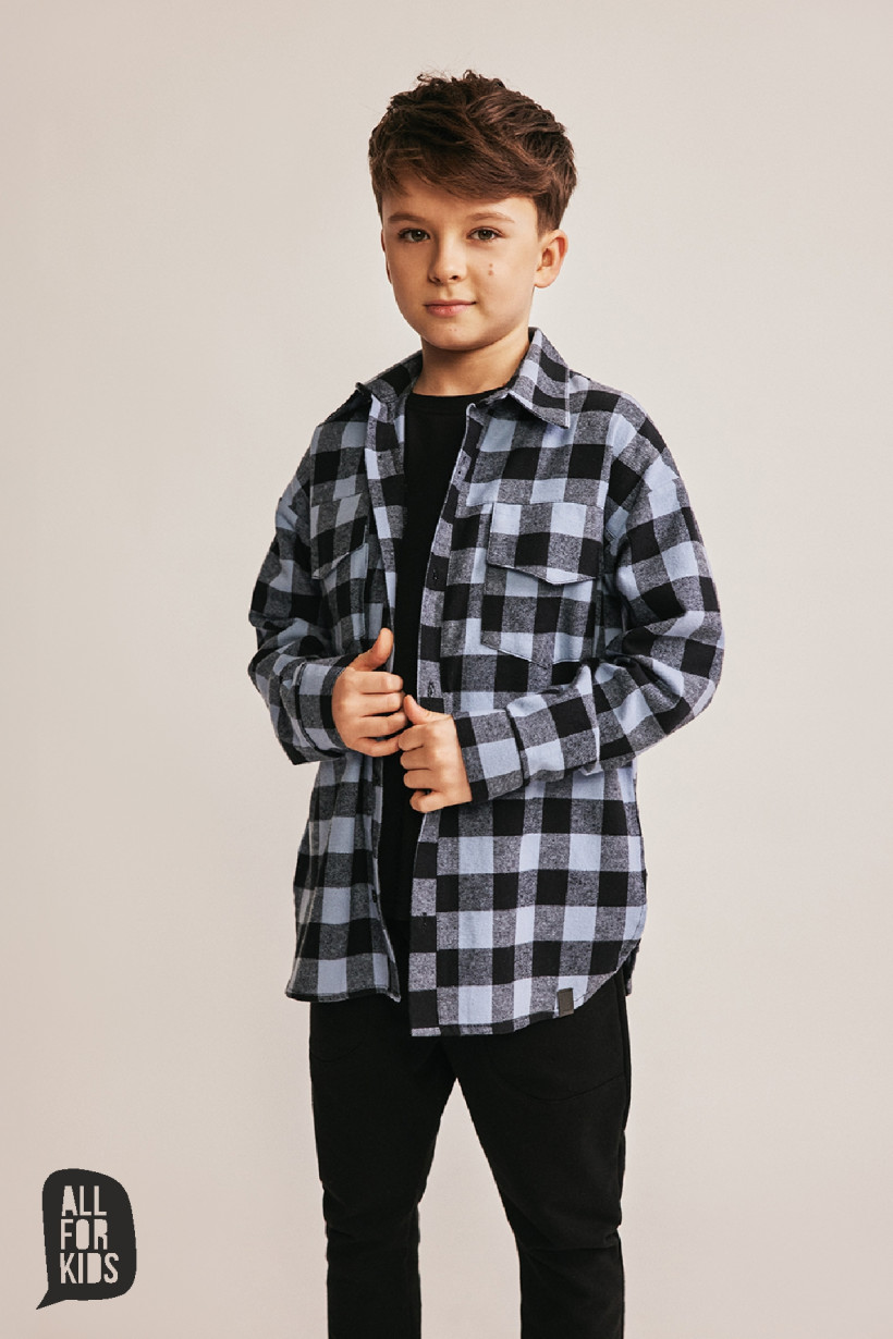 KOSZULA W KRATĘ NIEBIESKA AFK