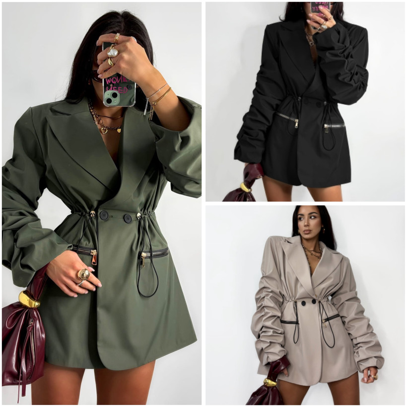 LA MILLA PARKA MARYNARKA ŚCIĄGACZ