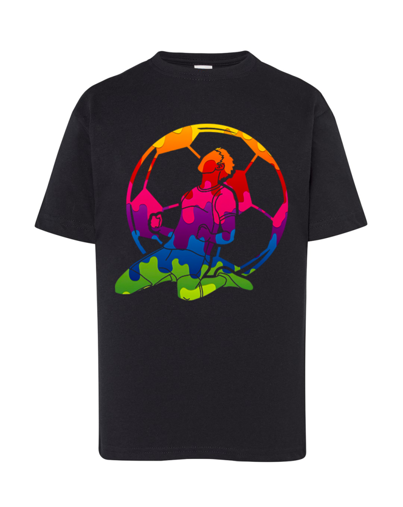 ZA T-shirt CZARNY -  Piłka i piłkarz