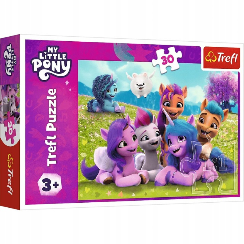 PUZZLE 30 EL PRZYJACIELSKIE KONIKI PONY TREFL  Wiek: 3+