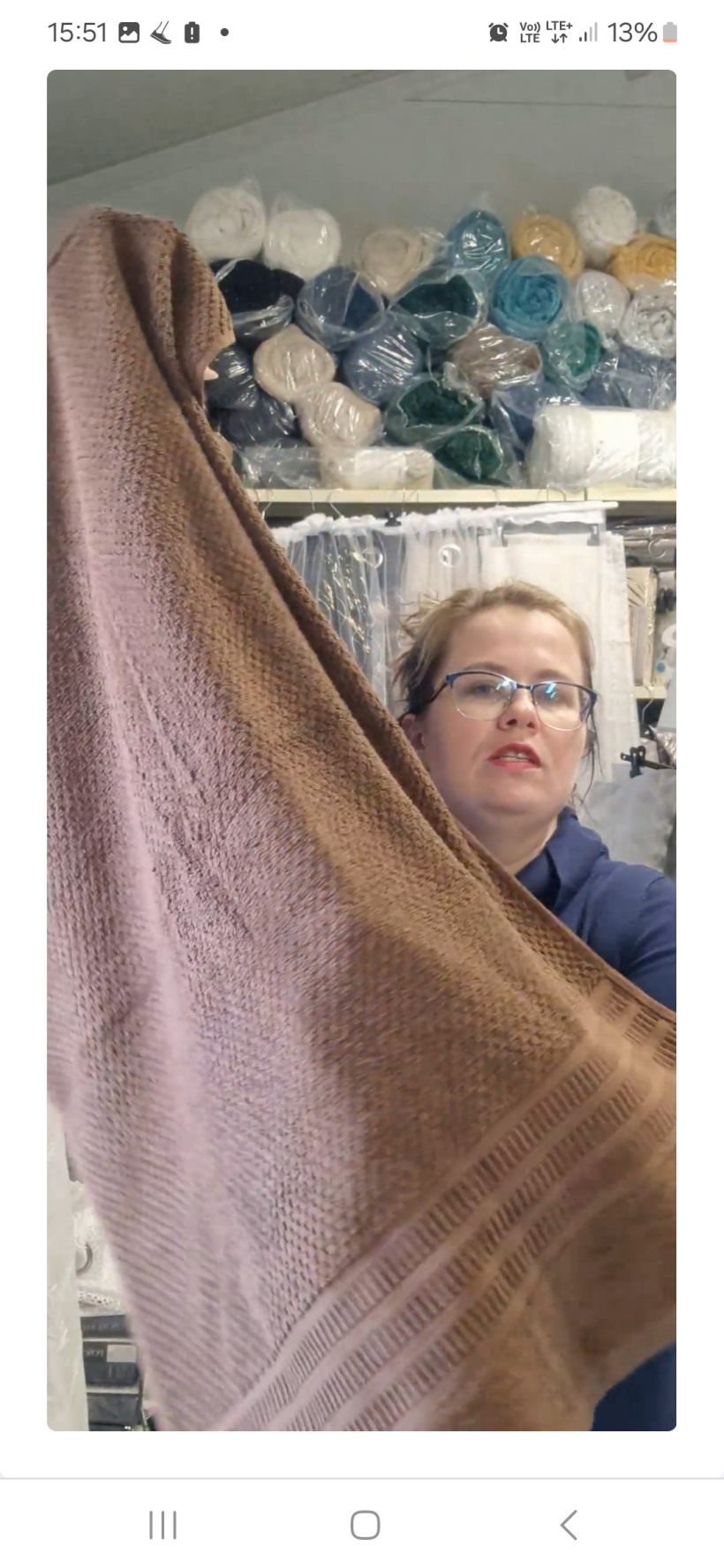 Recznik 140x70cm brąz chłonny gruby