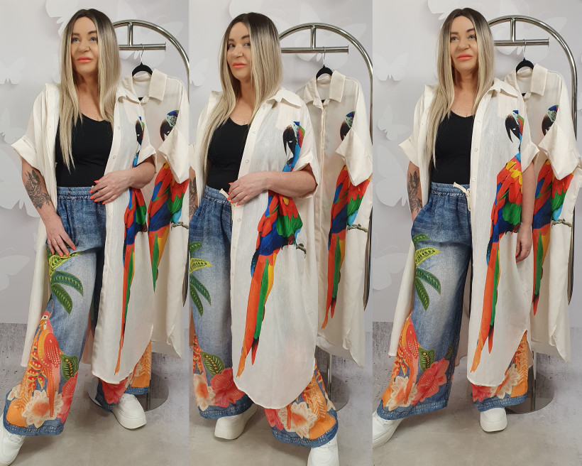 KOSZULA ZETA OTTO 605 RB5 PAPUGA PRZECENA