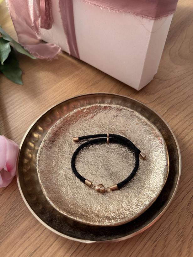 BRANSOLETKA SZNUREK BLACK