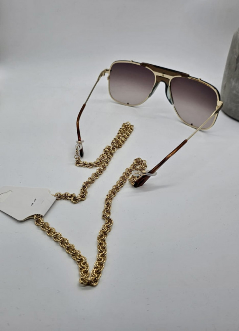 Łańcuszek złoty do okularów