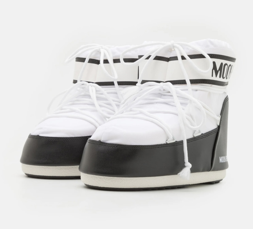 Buty Moon Boot Icon Low Nylon biało-czarne 45/47