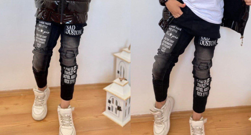 Spodnie naszywki chłopiec