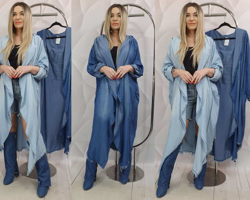 PŁASZCZYK JEANSOWY LIZBETH 69663 RB5