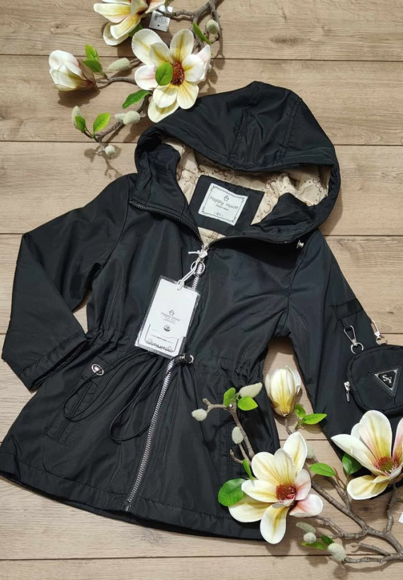 Kurtka wiosenna Happy House dziewczeca- KK2143 - czarna