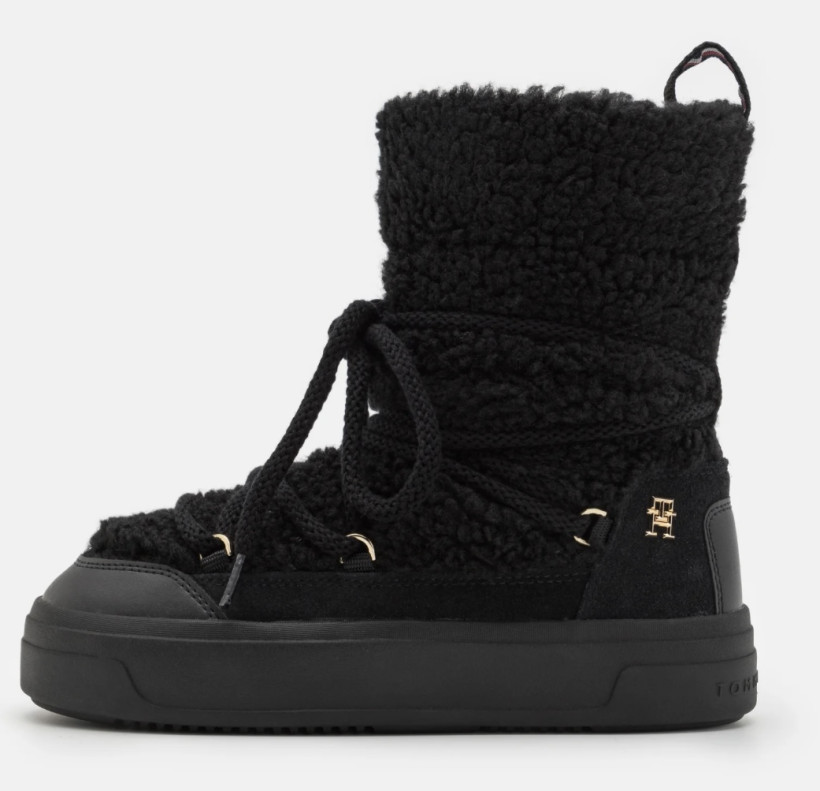 Buty Tommy Hilfiger śniegowce czarne 40