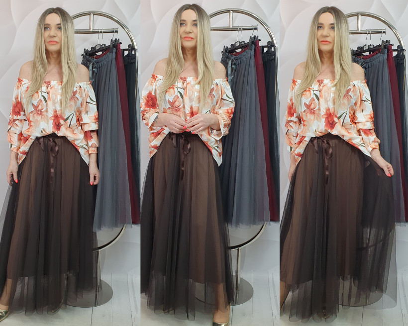 SPÓDNICA GRATOS 10202 RB12 MINTH tiul