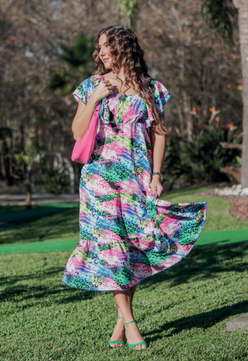 Vestido EST. TIGRADO - selmo 10201