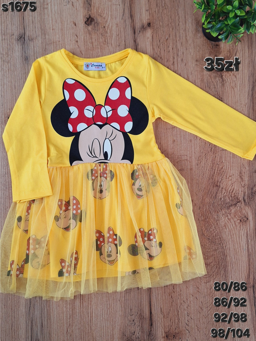 Sukienka żółta Minnie tiul