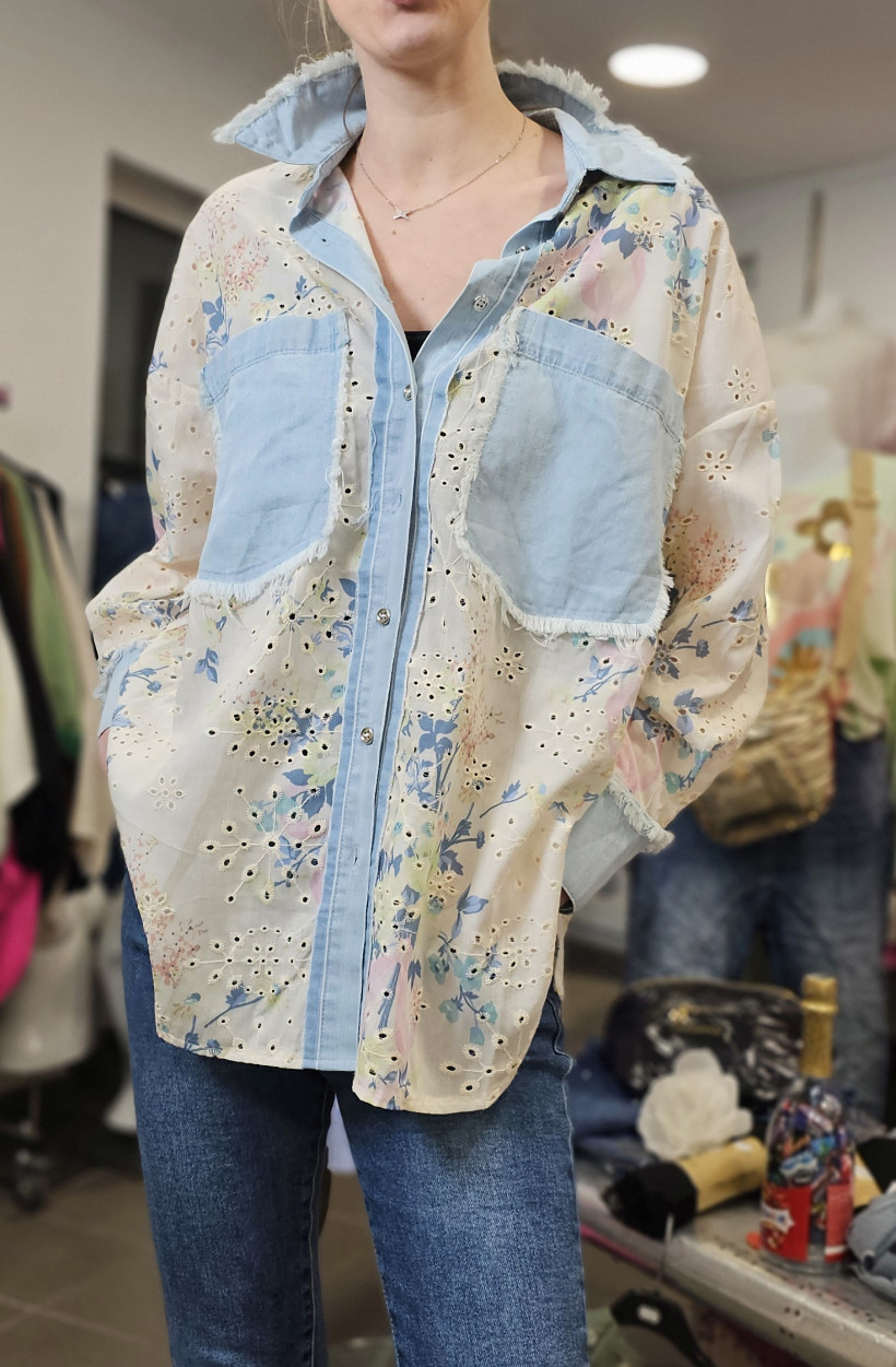 VESTE ENORA FLEURIE TU 36-44