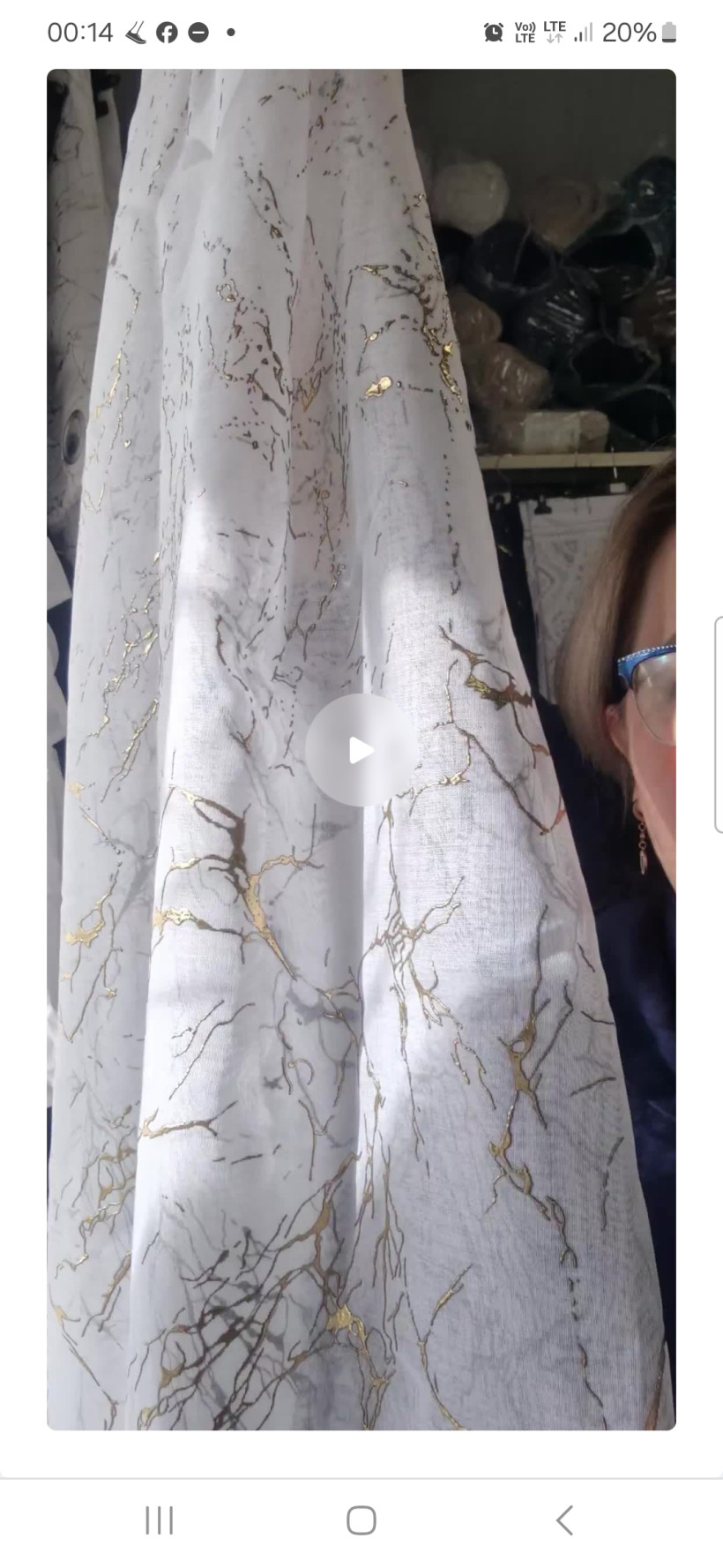 Firanka 140x250cm nakrapiane zloto Marta