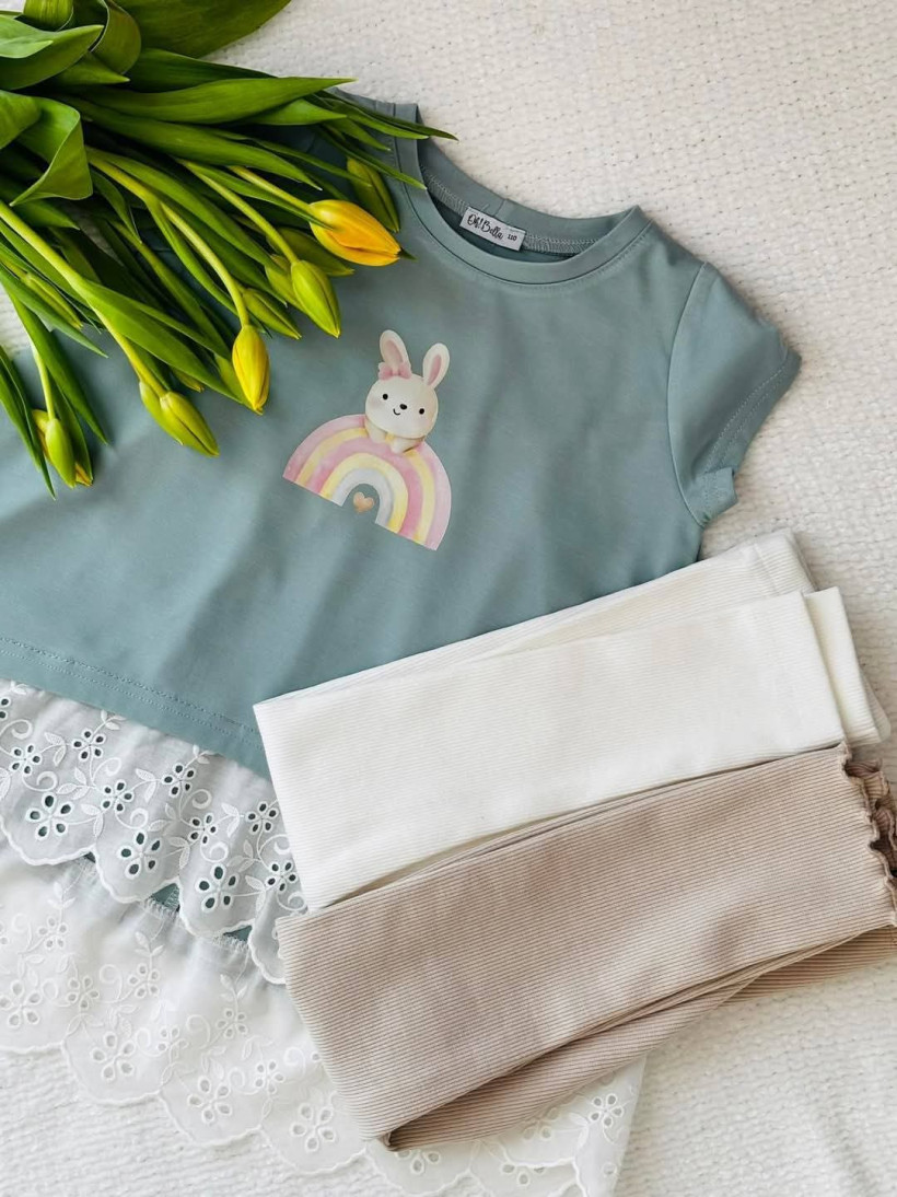 Tunika króliczek mięta Oh Bella