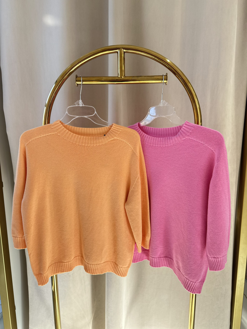 ITALY SWETEREK KRÓTKI RĘKAW CIENKI