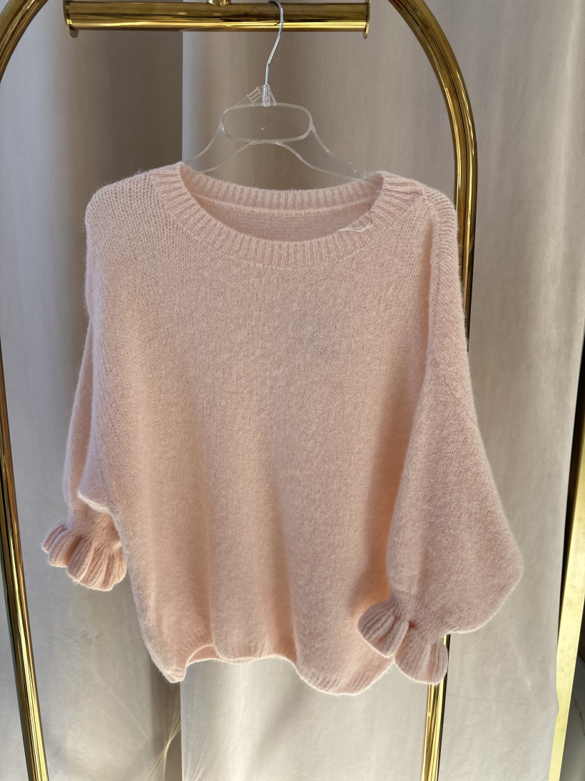 BA SWETEREK PUDROWY RÓŻ FALBANKA