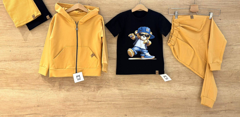 Bluzka czarna Miś szpaner MIMI