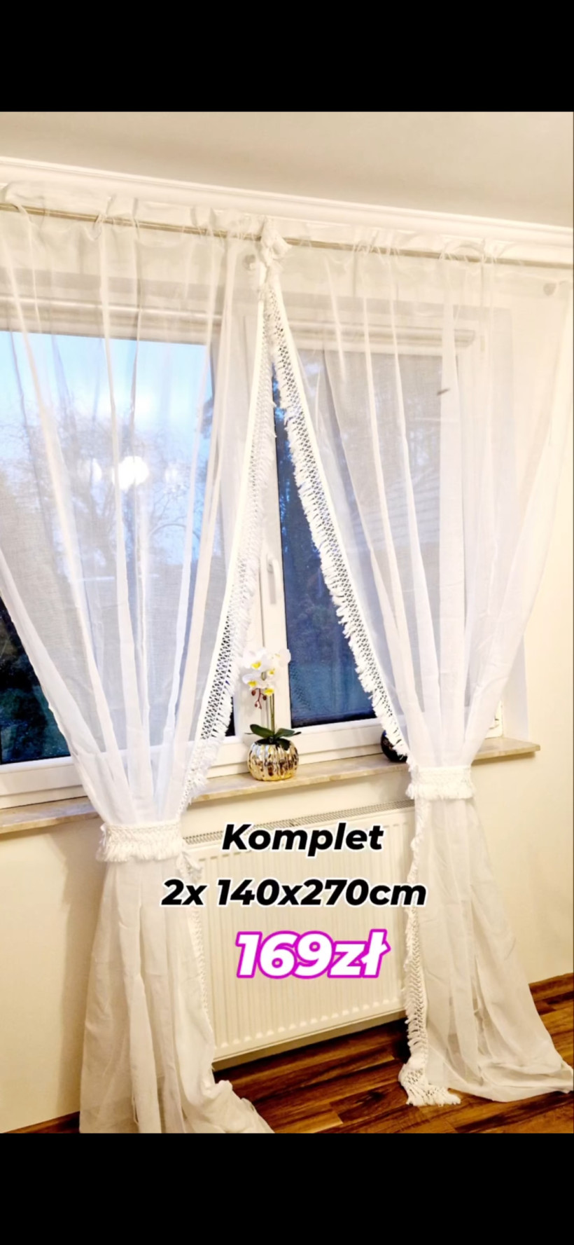 Dwa kokony na taśmie, etamina 2x140x270 kira