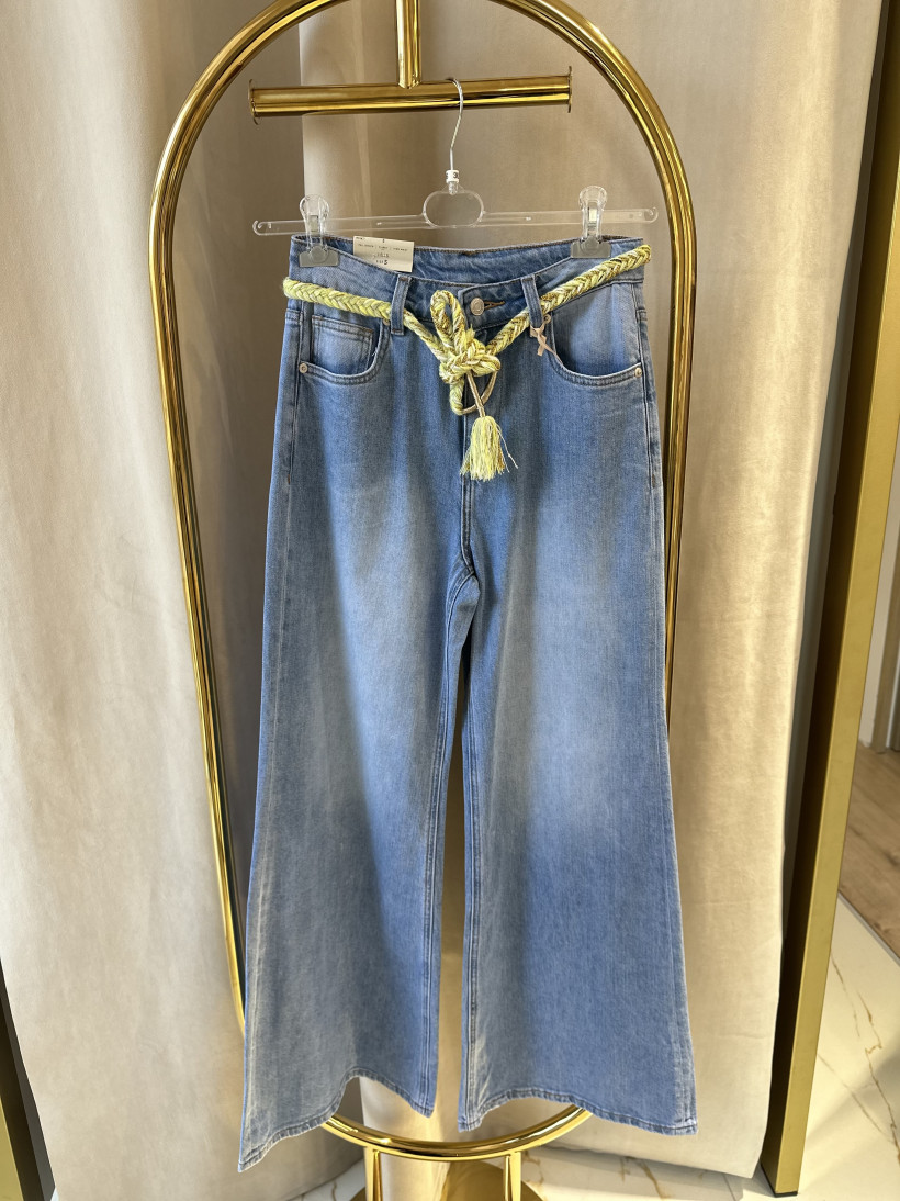 GIO SPODNIE JEANS TROCZEK ZIELONY