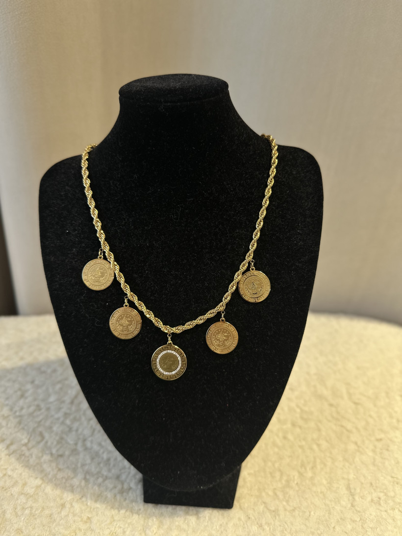 NASZYJNIK ZŁOTY MONETY