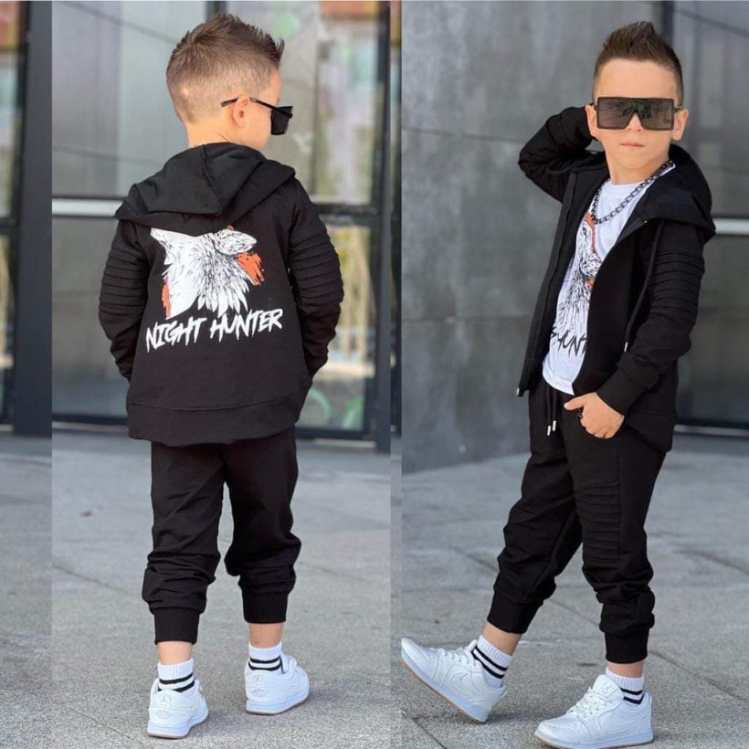 Dres bam bam czarny wilk 3 częściowy 
