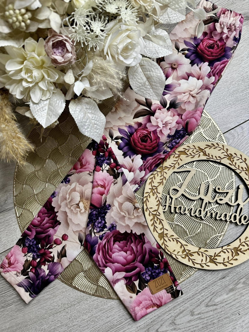 Leginsy fuksjowe bukiety Zuzi