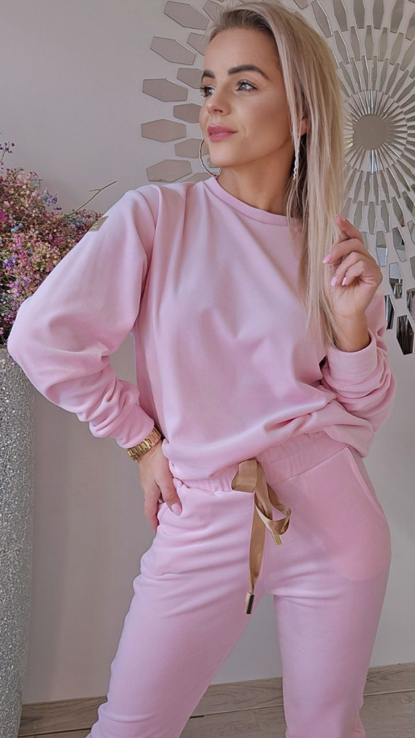 dres Lb welurowy jasny róż(czas oczekiwania na doszycie do 7 dni roboczych)