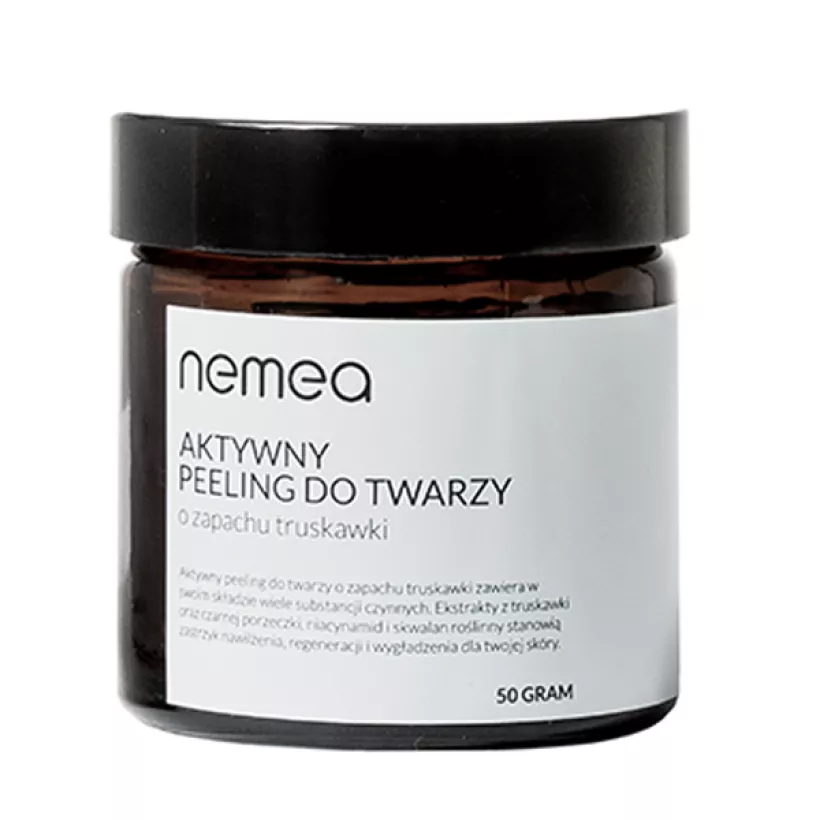 Delikatny aktywny peeling do twarzy truskawka 50g