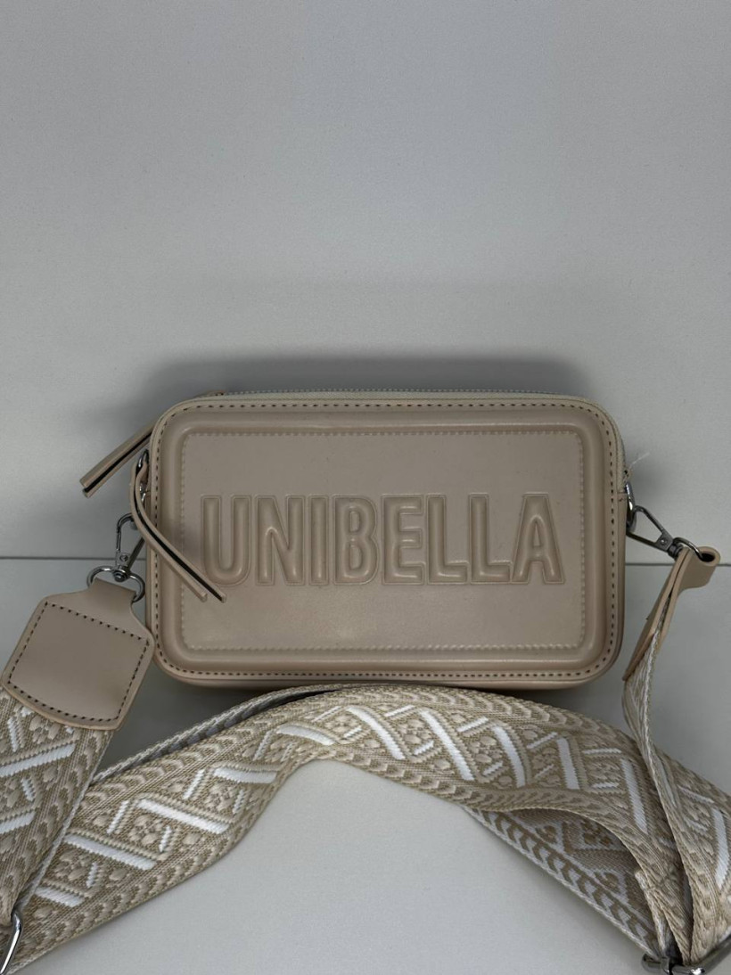 torebka beżowaz napisem UNIBELLA