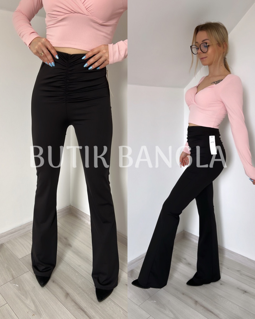 Leginsy lycra marszczenia czarne