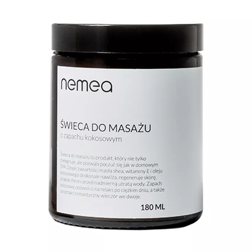 Regenerująca świeca do masażu kokosowa 180ml