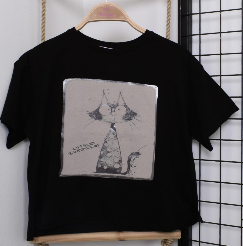 Bluzka Kot Viollen brudny czarna