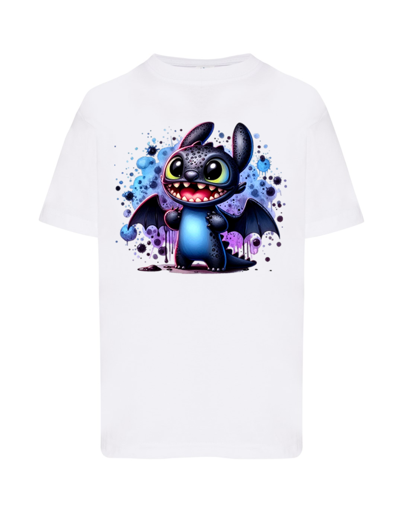 ZA T-shirt BIAŁY-czarny SMOK