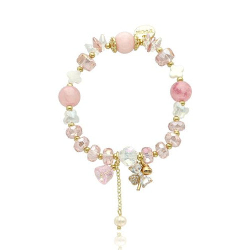 Bransoletka Swarovski Kamienie Pudrowa B98393