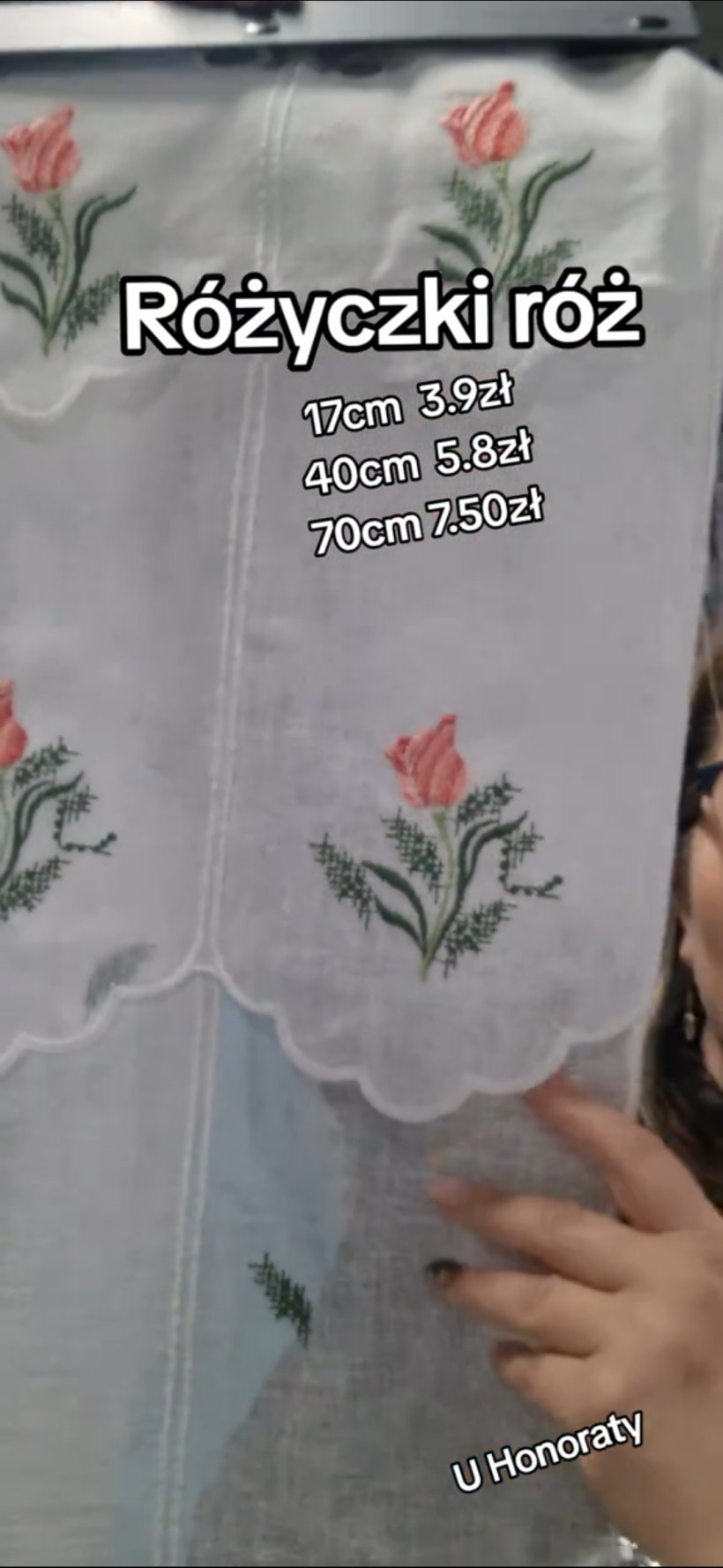 Zazdrostka róża na etaminie